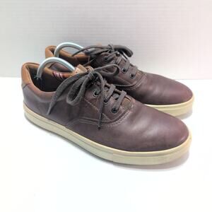 Ecco Kyle Retro Fashion Sneaker Cognac Brown  Leather Lace Up Men's 10